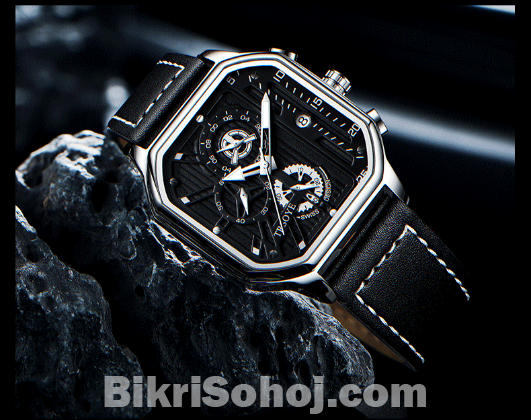 New Luxury Fashion Leather belt wrist-watche for men